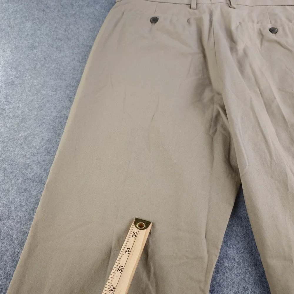 Banana Republic Pants Mens 35x32 Slim Fit Tan Khaki Flat Front Straight Leg
